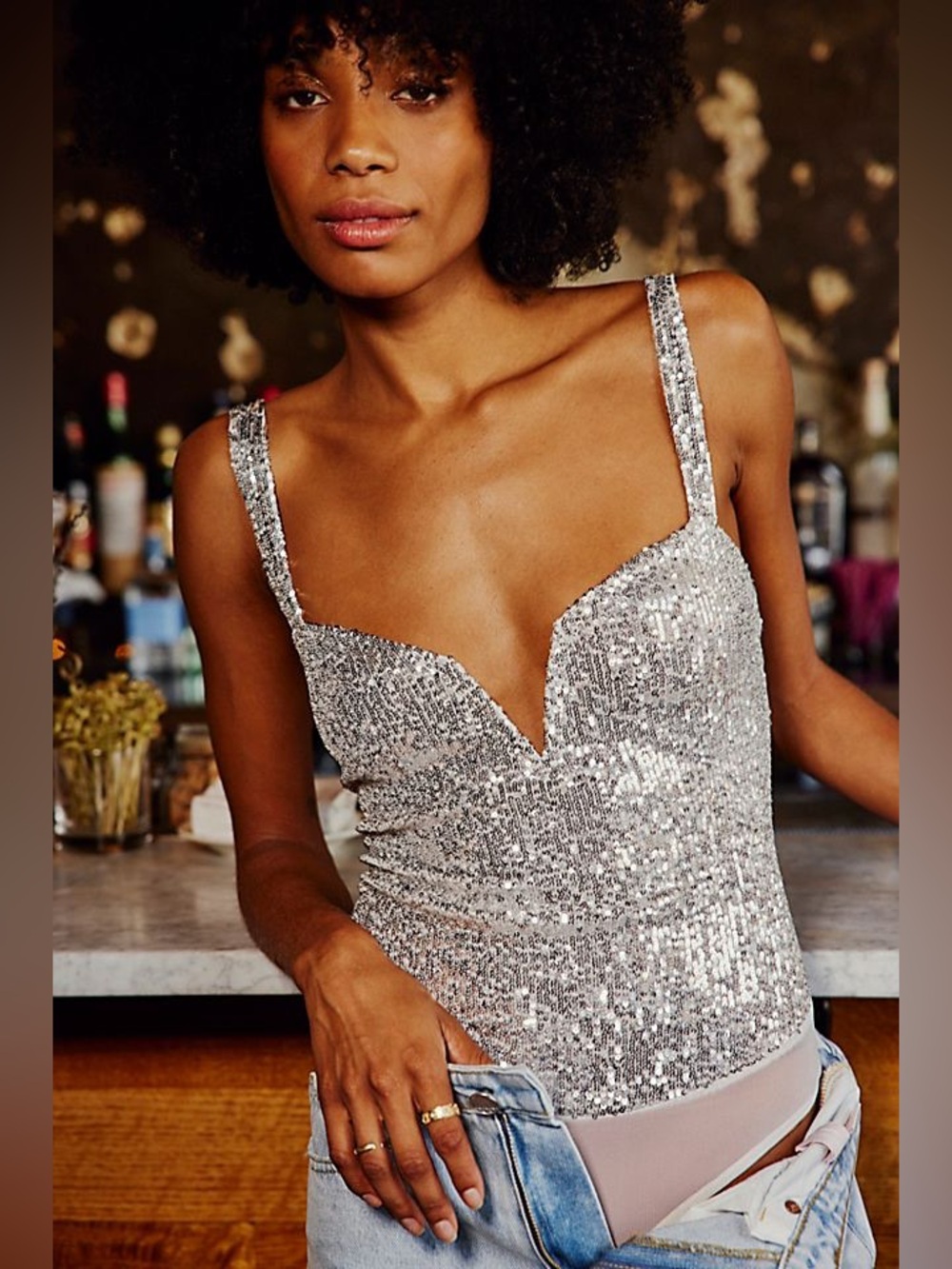 Free People Sparks Fly Bodysuit